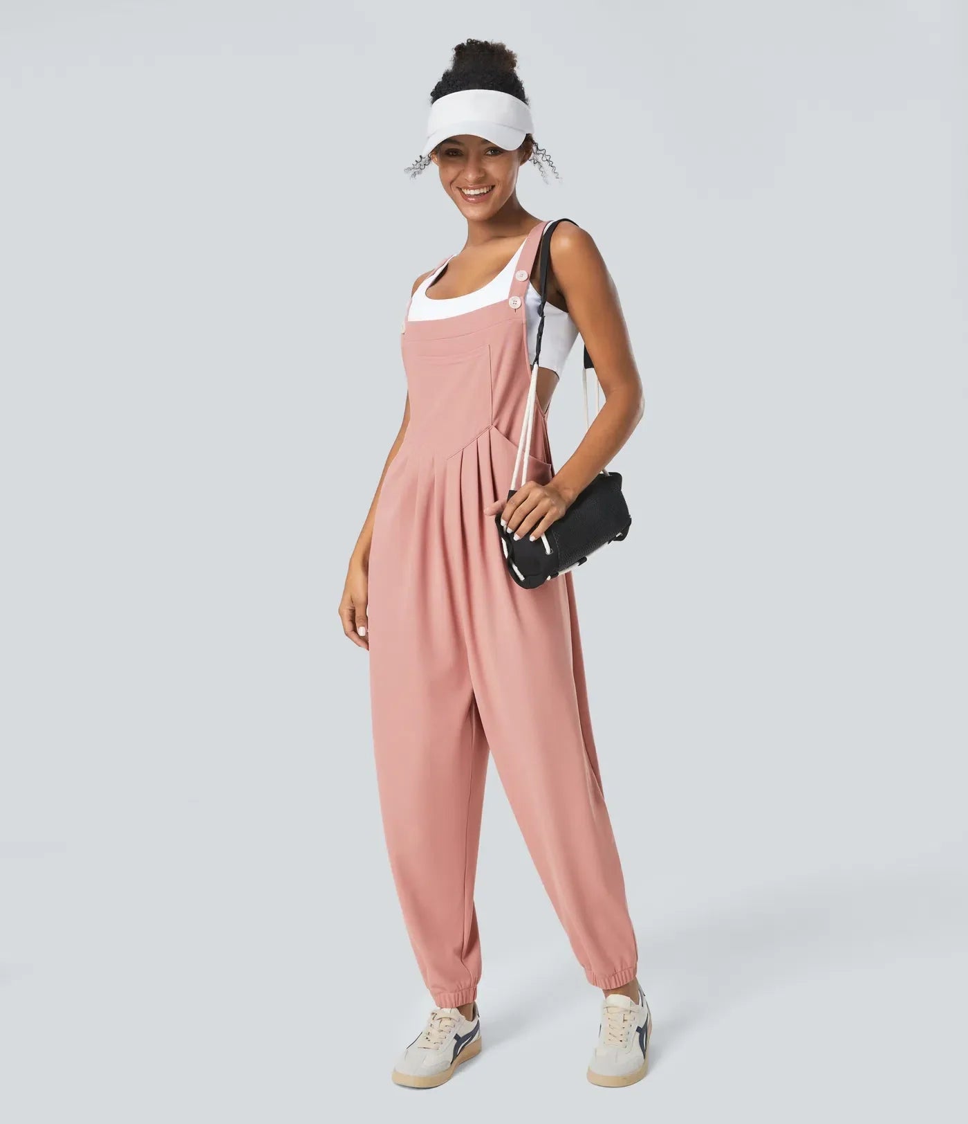 Armoirè – Jumpsuit s páskem, knoflíky a kapsami