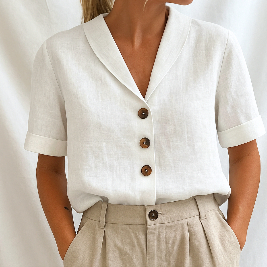 Armoirè | Elegantní jednobarevná blůza