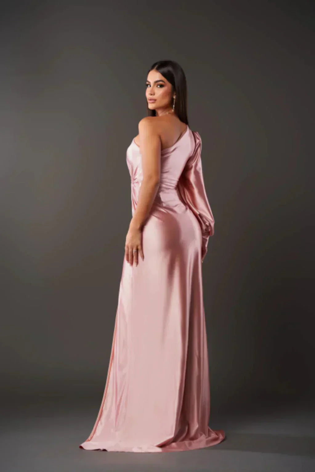 Armoirè - Elegantní maxi šaty s rozparkem