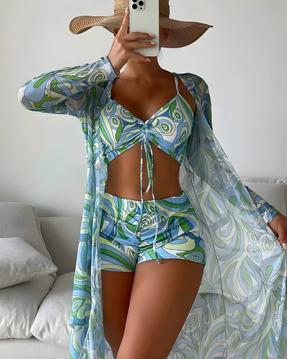 Armoirè | Stylový třídílný bikini set