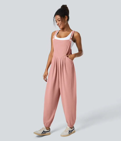 Armoirè – Jumpsuit s páskem, knoflíky a kapsami