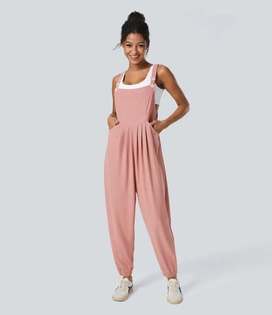 Armoirè – Jumpsuit s páskem, knoflíky a kapsami