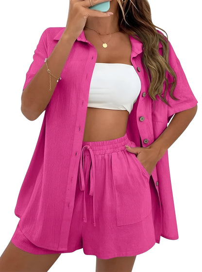 Armoirè | Vzdušný Co-Ord set s blůzou a šortkami