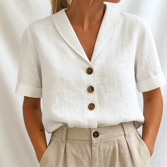 Armoirè | Elegantní jednobarevná blůza