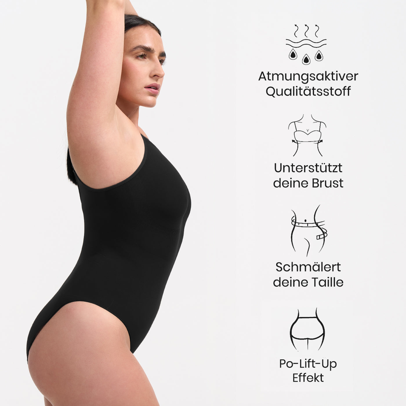 Armoirè Figurformující body s kalhotkami – Neviditelná Shapewear