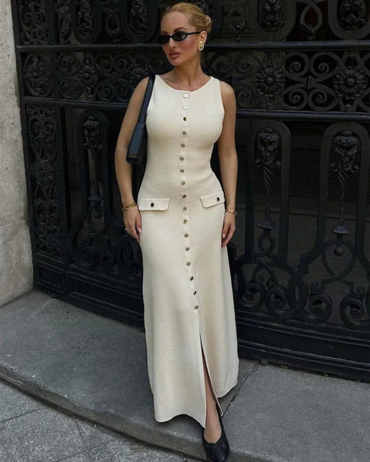 Armoirè - Maxi šaty – Slonovinová elegance