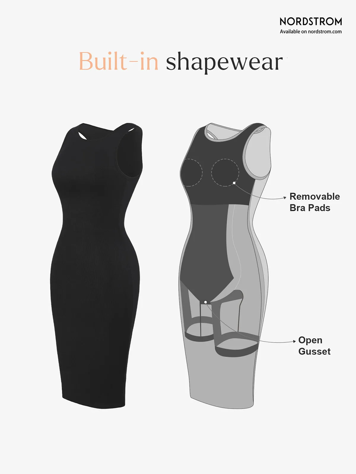 Armoirè Shapewear-Midikleid z Modalu s kontrolou břicha