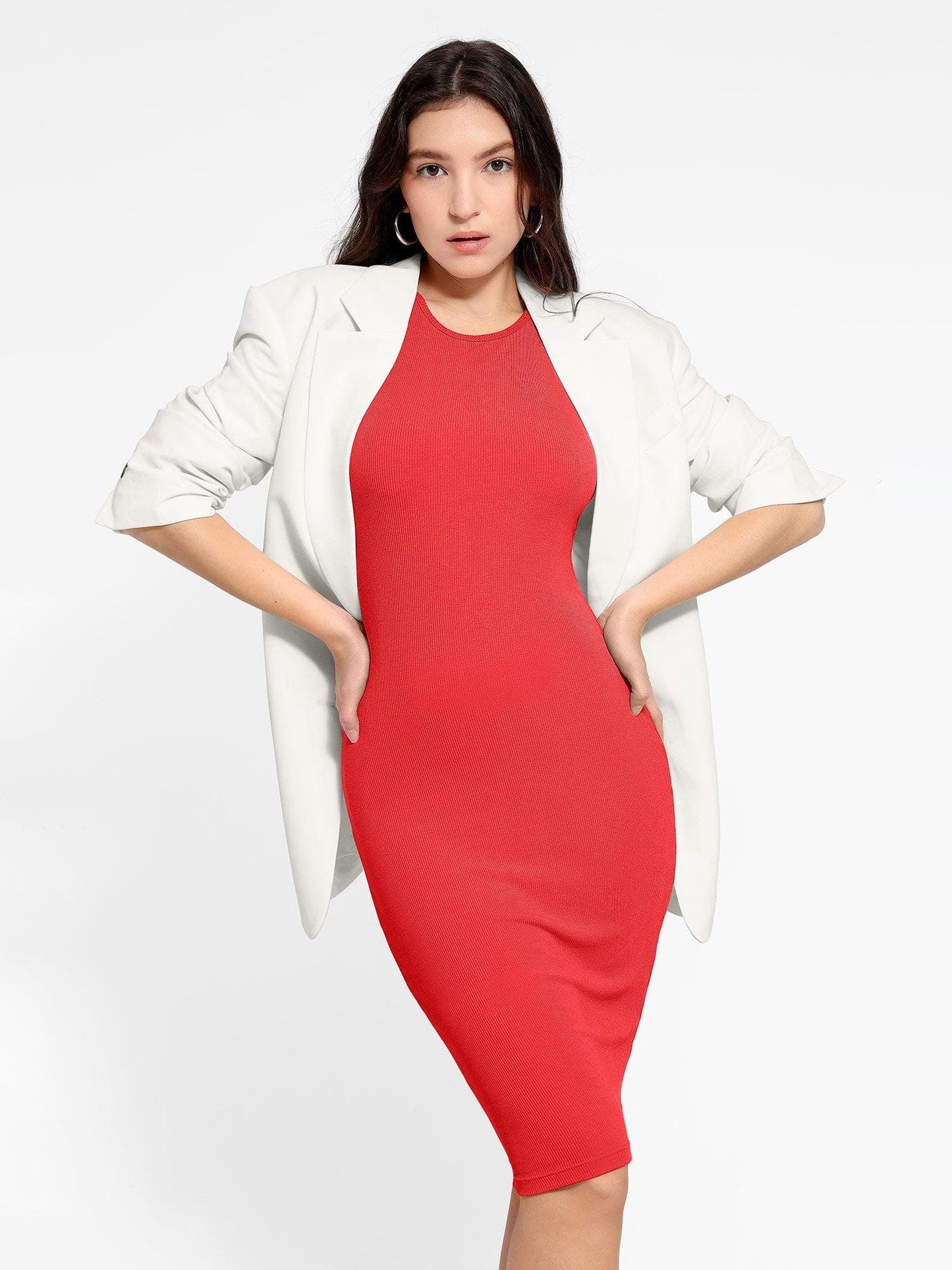 Armoirè Shapewear-Midikleid z Modalu s kontrolou břicha