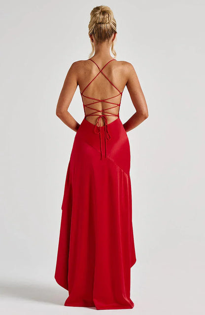 Armoirè - Elegance Maxi Šaty – Růžový Satén