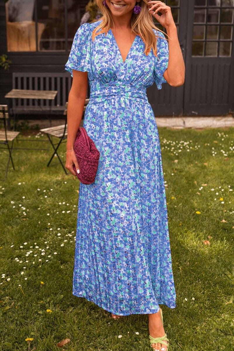 Armoirè | Elegantní Maxikleid s V-výstřihem
