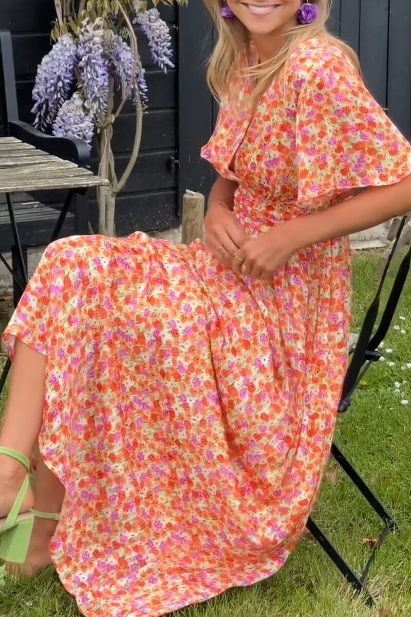 Armoirè | Elegantní Maxikleid s V-výstřihem